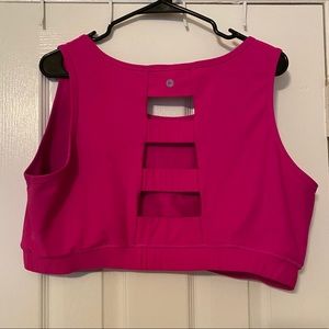 Magenta Sports Bra w/Open Back Detail
